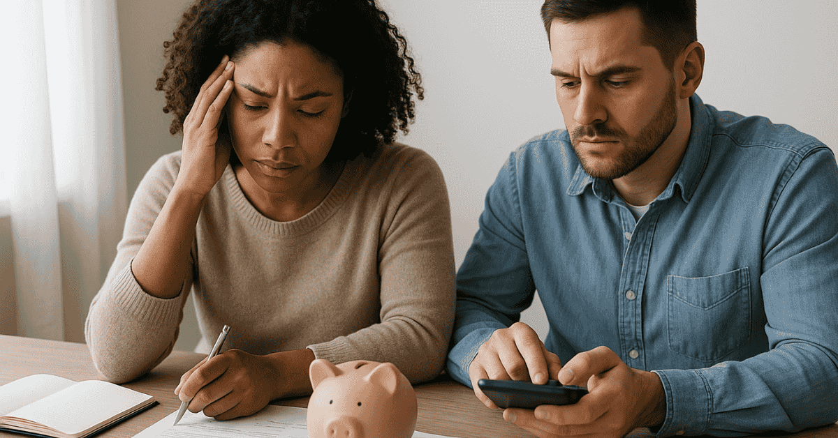 Mulher usando o celular enquanto segura um cartão bancário, representando o controle de finanças pessoais e pagamentos digitais